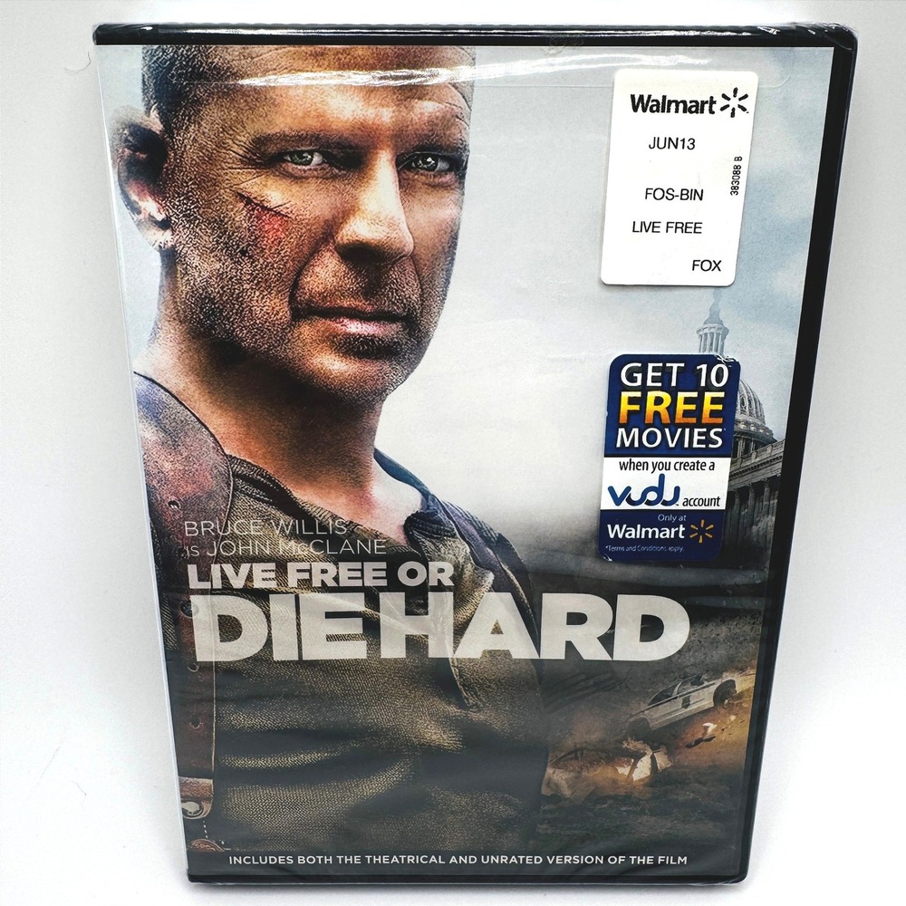 Live Free or Die Hard DVD Bruce Willis Theatrical and Unrated Version New Sealed